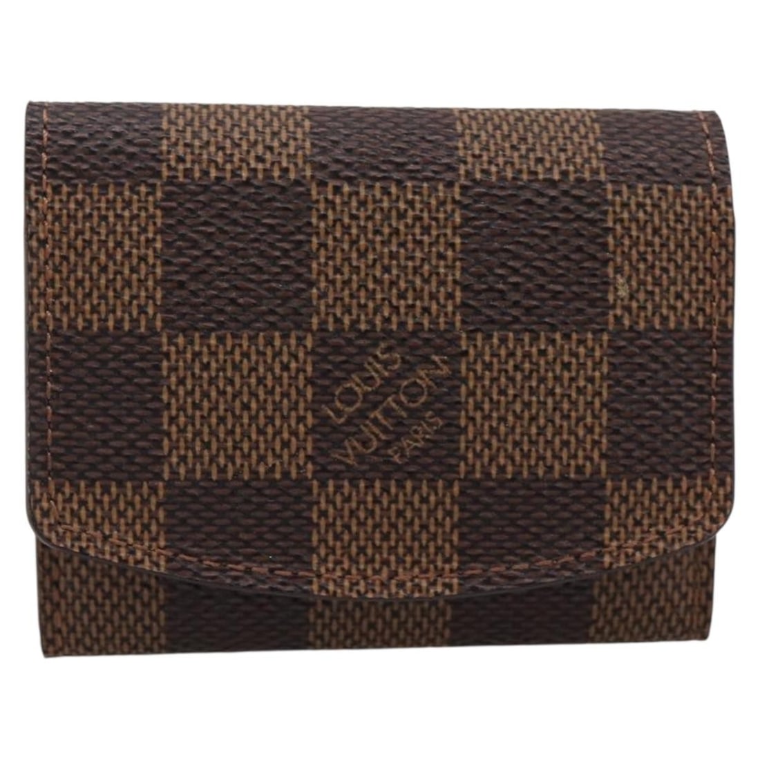Louis Vuitton Cuff Case Brown Monogram Damier Canvas: Louis Vuitton Cuff Case Brown Monogram Damier Canvas Louis Vuitton Cuff Case in brown canvas with a unisex design. Made in France, this piece is in good condition with light scratching to the hardware