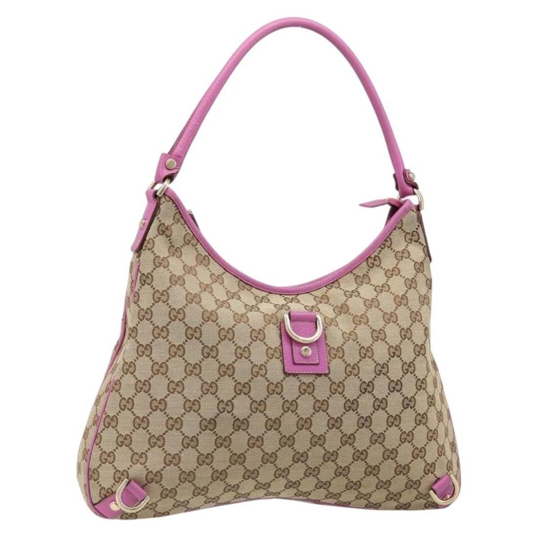 Gucci Abbey GG Canvas Shoulder Bag Beige Gold Tone 130737: Gucci Abbey GG Canvas Shoulder Bag Beige Gold Tone 130737 Gucci Abbey shoulder bag in beige and gold GG canvas with a classic streamlined silhouette. Made in Italy, this women's shoulder bag includes 
