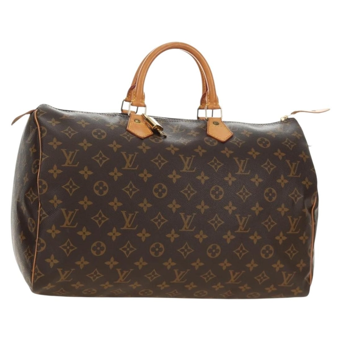 Louis Vuitton M41522 Speedy 40 Monogram Canvas Handbag: Louis Vuitton M41522 Speedy 40 Monogram Canvas Handbag Louis Vuitton Speedy 40 handbag in Monogram canvas. This women's bag includes a dust bag, padlock, and one key. Condition is rated A/Excellent, w