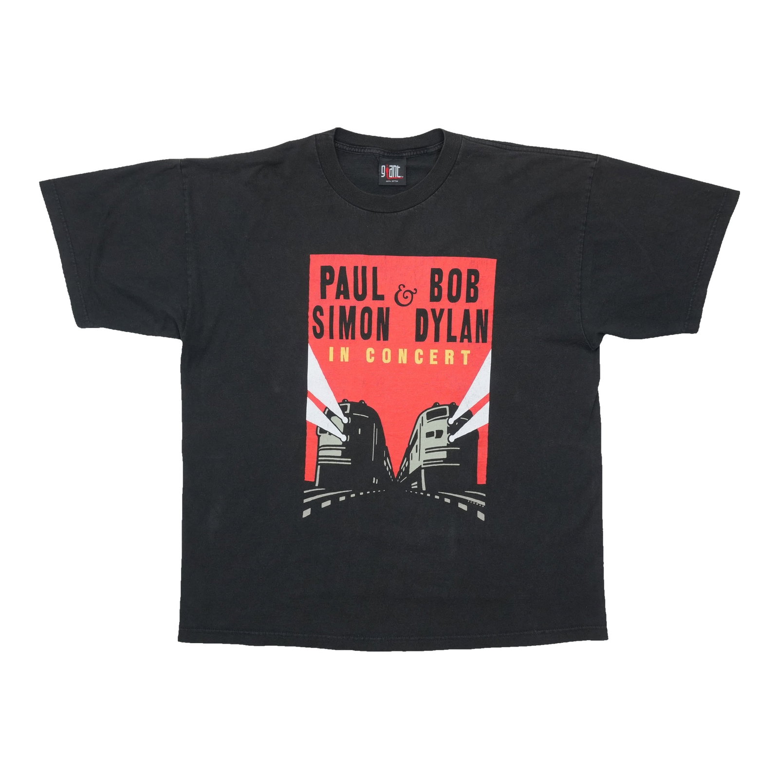 Vintage 1999 Concert T Shirt Paul Simon Bob Dylan Black Cotton (1 of 5)