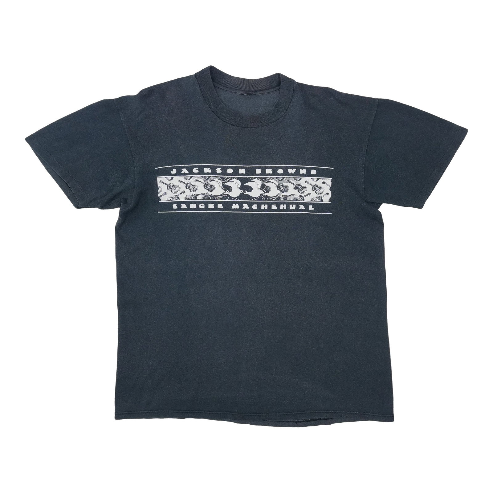 Black 1990 Jackson Browne Sangre Machehual Cotton Shirt (1 of 3)