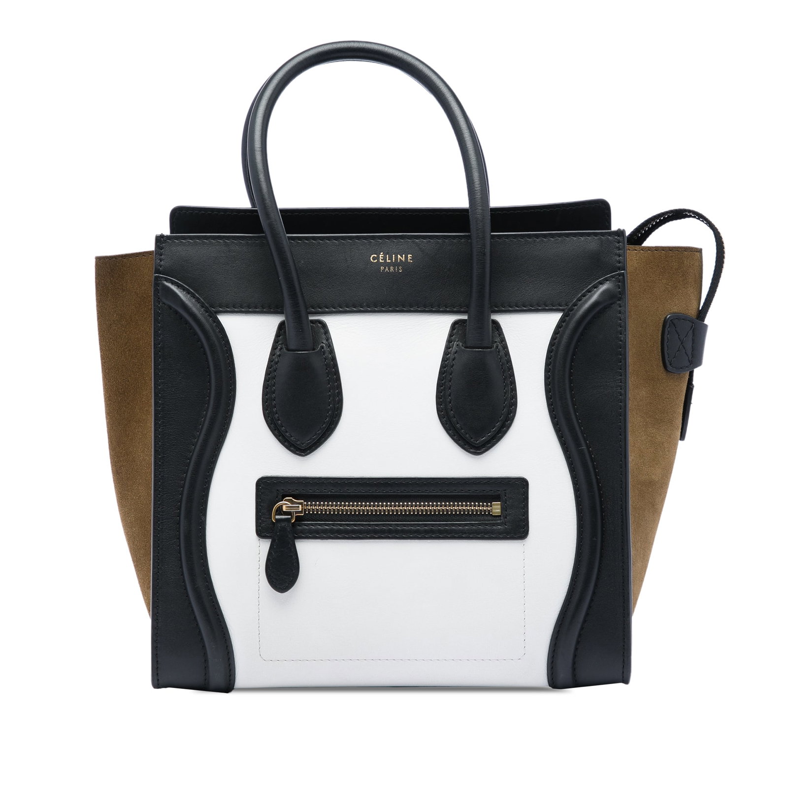 Celine Luggage Tote Micro Tricolor Calfskin Suede Bag (1 of 6)