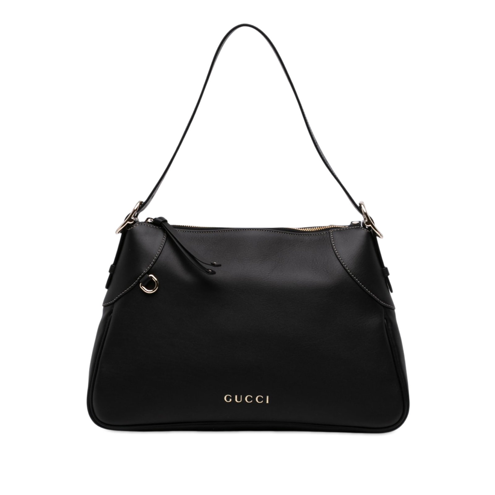 Gucci GG Emblem medium black calfskin shoulder bag (1 of 7)