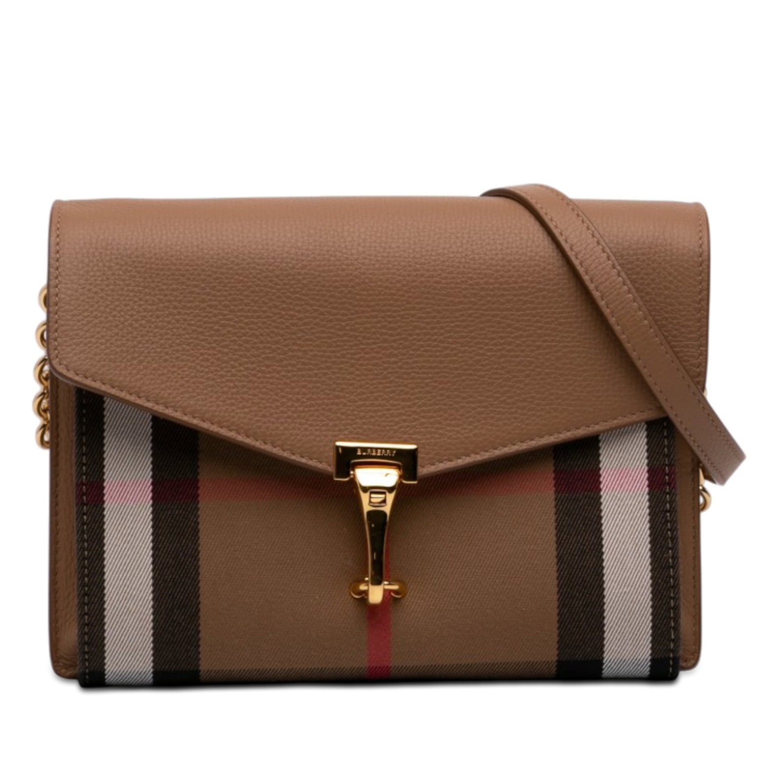 Burberry Macken Small Crossbody in Leather and House Check Canvas (1 of 7)