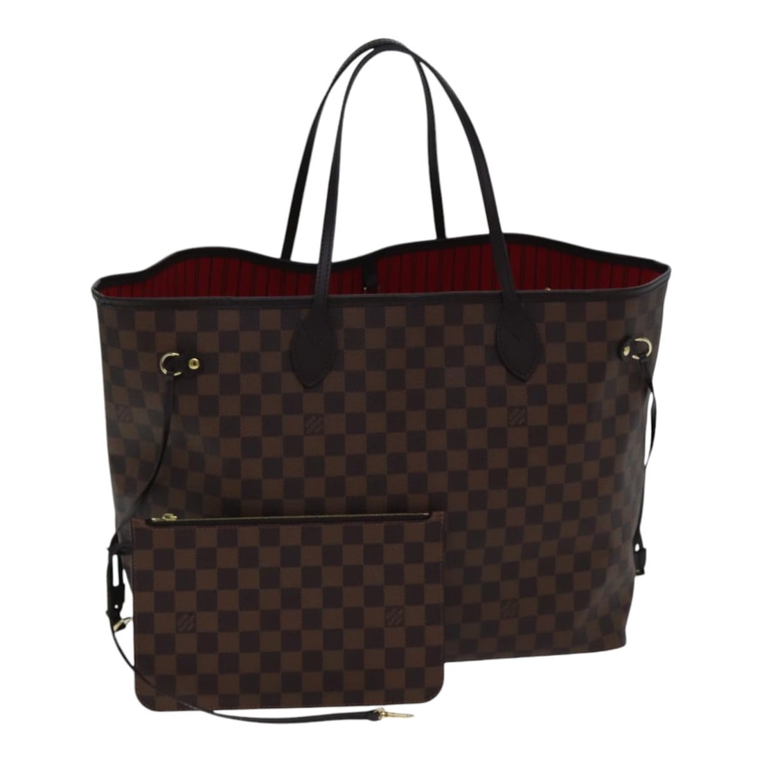 Louis Vuitton Neverfull GM Damier Ebene Canvas Tote N51106: Louis Vuitton Neverfull GM Damier Ebene Canvas Tote N51106 Louis Vuitton Neverfull GM tote bag in Damier Ebene canvas. This women's tote includes a dust bag and pouch. Made in France, it shows slight 