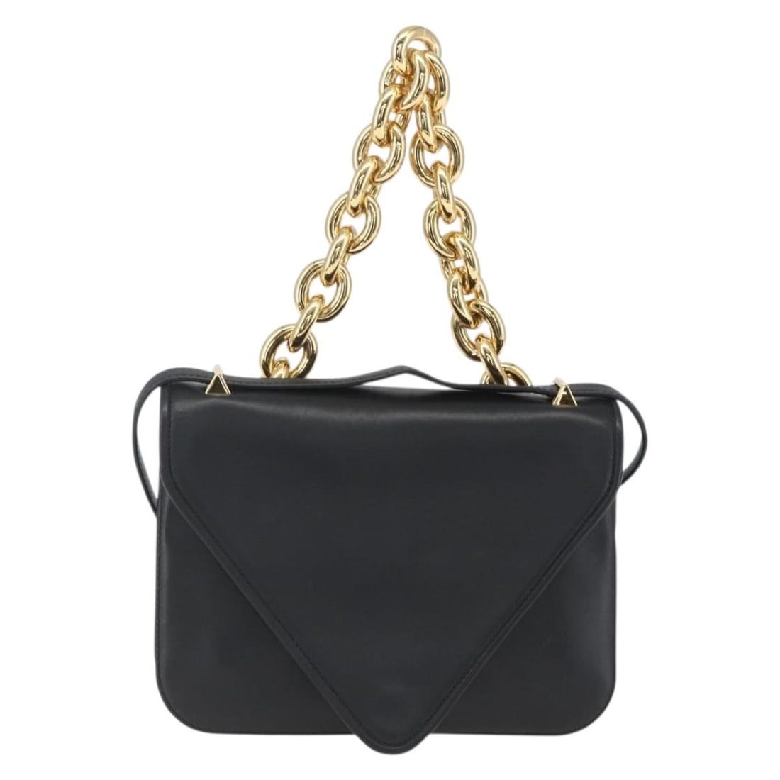 Bottega Veneta Mount black leather shoulder bag: Bottega Veneta Mount black leather shoulder bag This Bottega Veneta Mount Shoulder Bag for women features black leather construction with a sleek design. The bag shows very good condition with minor s