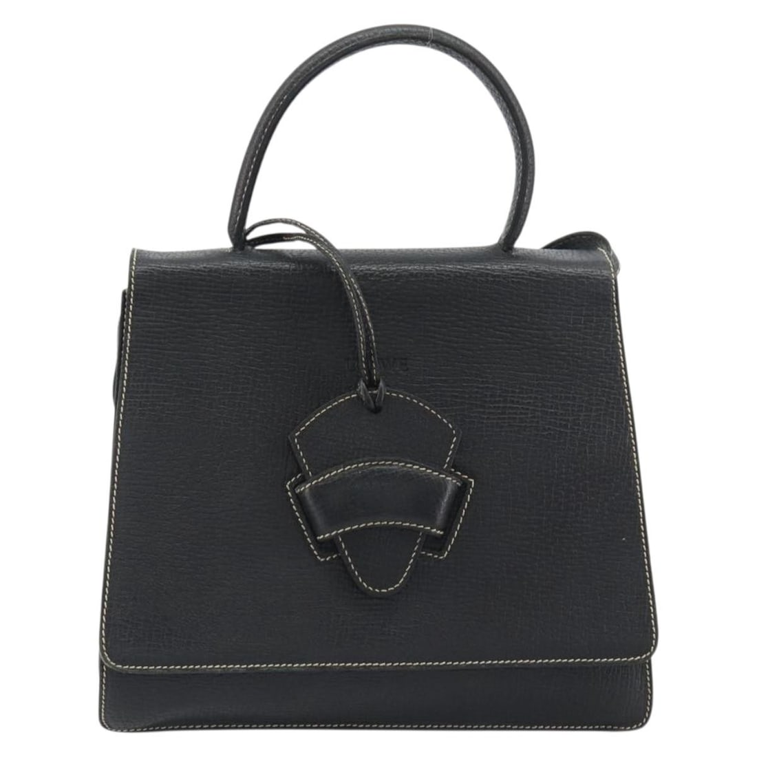 Loewe Barcelona Top Handle Leather Handbag Black (1 of 18)