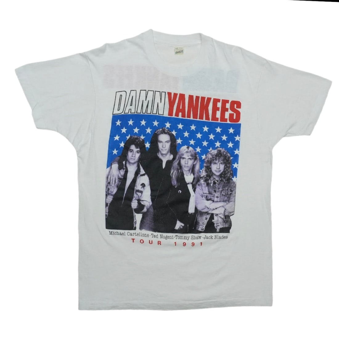 White 1991 Damn Yankees Vintage Tour T Shirt XL (1 of 6)