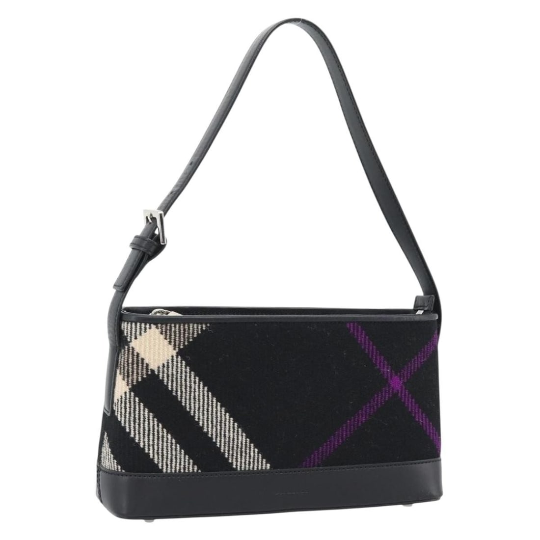 Burberry Nova Check Canvas Shoulder Bag Black Silver: Burberry Nova Check Canvas Shoulder Bag Black Silver Authentic Burberry Nova Check shoulder bag in black and silver canvas. This women's shoulder bag is made in Italy and includes only the item shown;