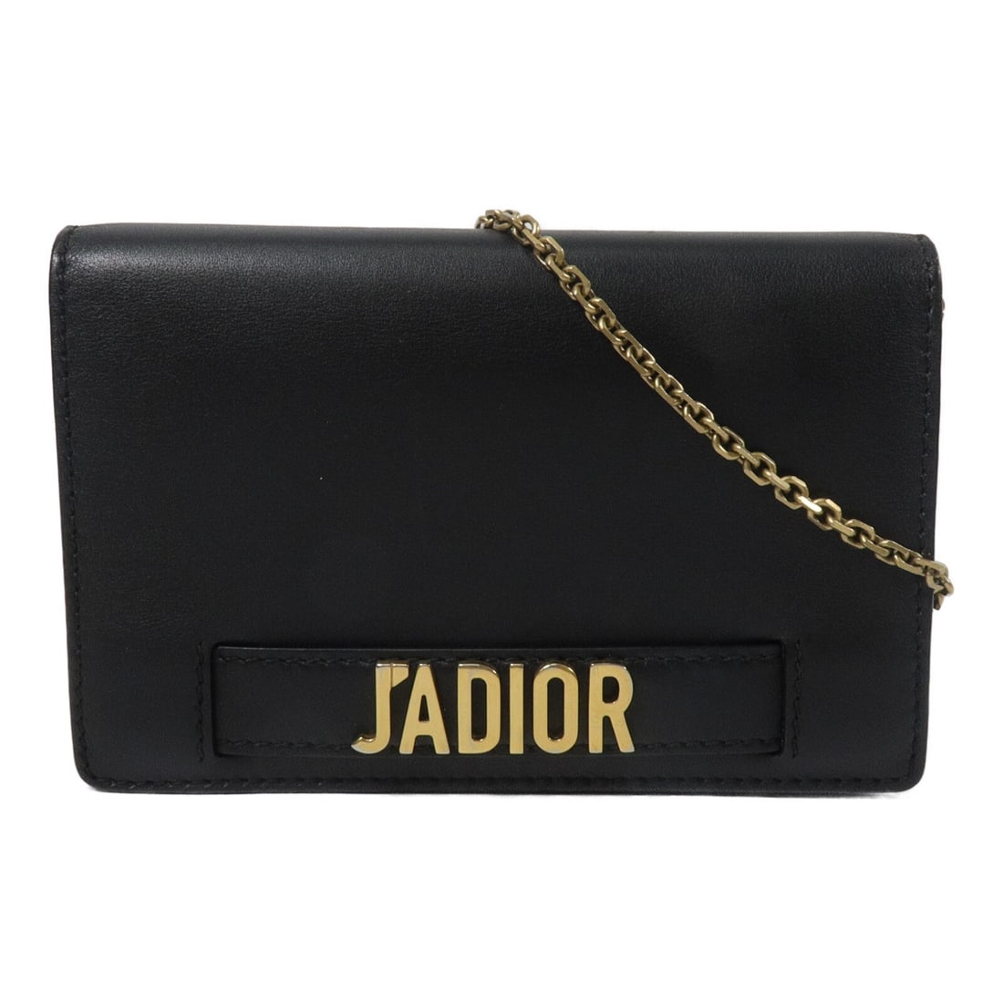 Dior J'Adior black calfskin wallet on chain shoulder bag: Dior J'Adior black calfskin wallet on chain shoulder bag Christian Dior J'Adior wallet on chain shoulder bag in black calfskin leather. This women's shoulder bag features an organized interior with tw