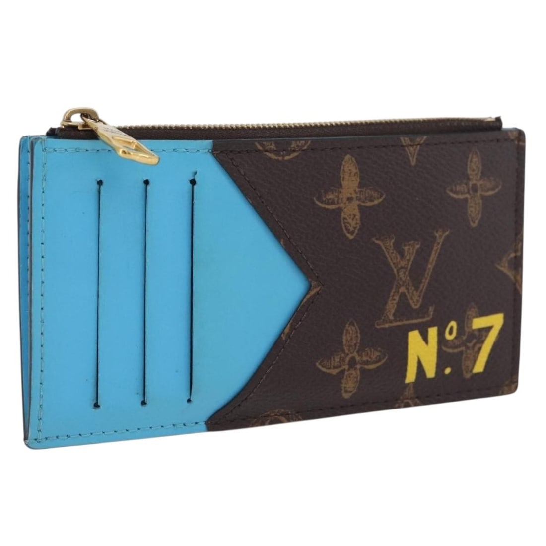 Louis Vuitton M81256 No 7 Monogram Canvas Card Holder: Louis Vuitton M81256 No 7 Monogram Canvas Card Holder Louis Vuitton Virgil Abloh No. 7 coin card holder in Monogram canvas. This card case is made in Italy and shows reasonable wear and tear consisten