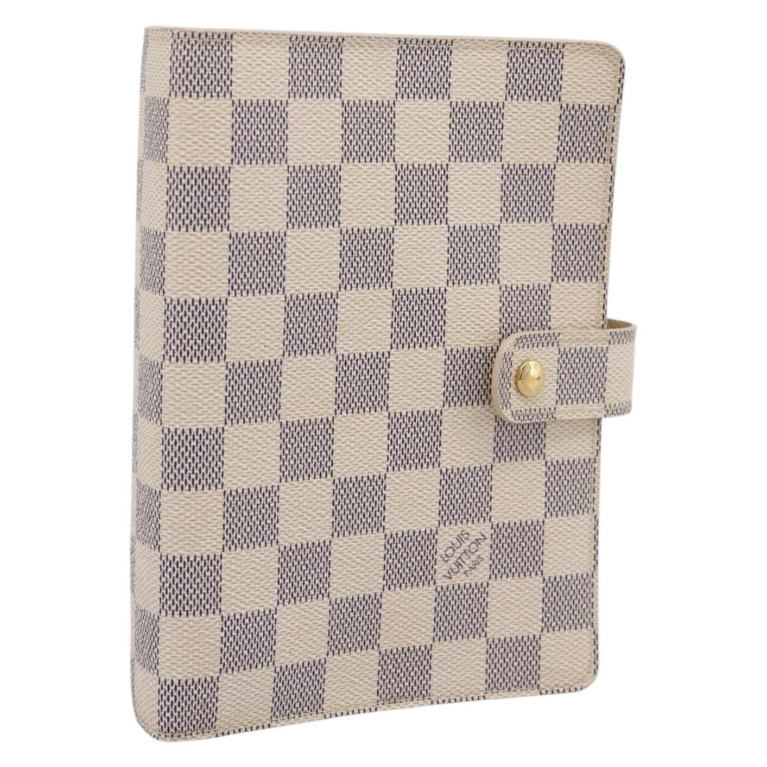 Louis Vuitton R20707 Damier Azur Day Planner Cover MM: Louis Vuitton R20707 Damier Azur Day Planner Cover MM Louis Vuitton Damier Azur Agenda MM day planner cover in Damier Azur canvas. This France-made planner cover includes the dust bag and item box. Co