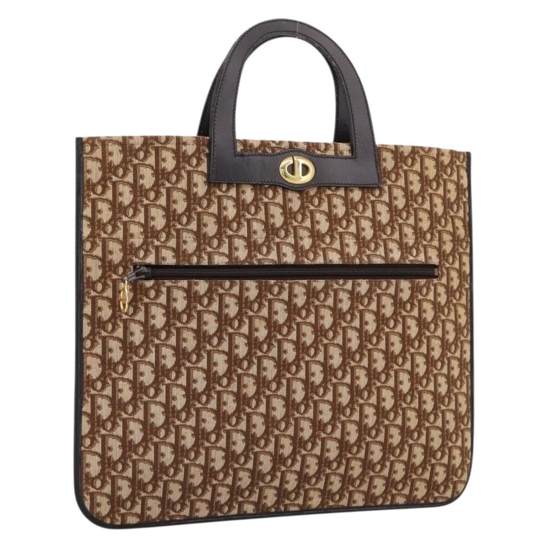 Christian Dior beige Trotter canvas handbag gold tone France: Christian Dior beige Trotter canvas handbag gold tone France Christian Dior hand bag in beige Trotter canvas with gold-tone accents, made in France. This women's bag is offered in AB very good conditi