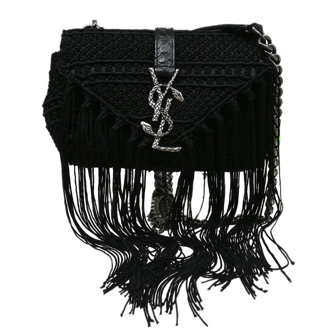 Saint Laurent Baby Chain Small Black Leather Shoulder Bag: Saint Laurent Baby Chain Small Black Leather Shoulder Bag This Saint Laurent Baby Chain shoulder bag is a small black women's bag made in Italy. It features a leather exterior with a black lining, log