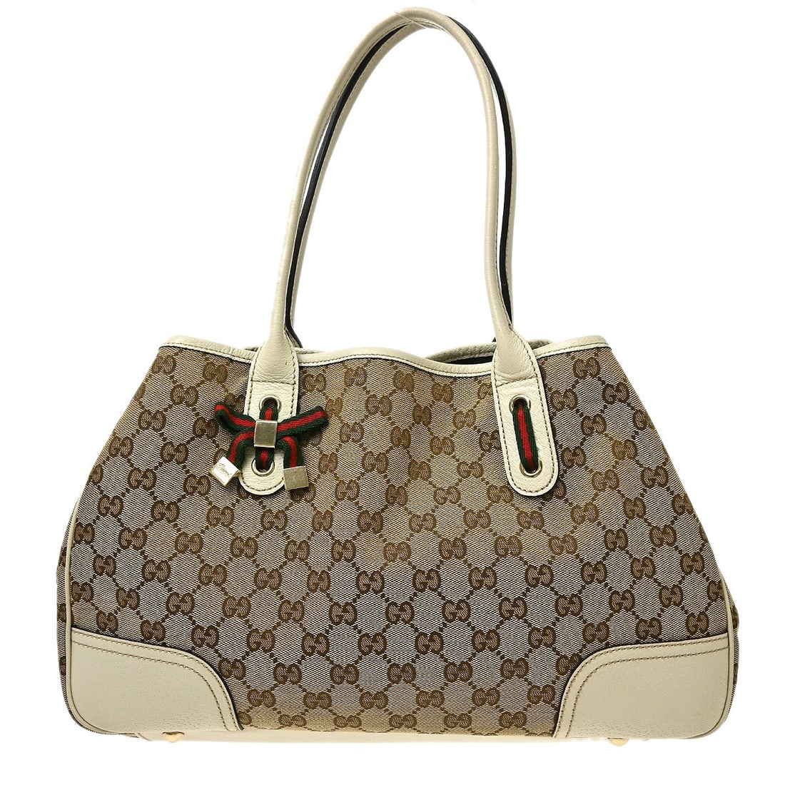 Gucci Shelly GG Canvas Leather Medium Tote Bag Beige (1 of 12)