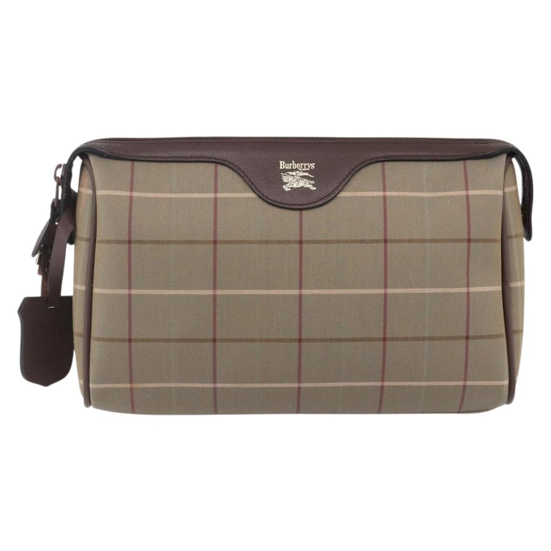 Burberry Nova Check Beige Canvas Pochette Clutch Bag: Burberry Nova Check Beige Canvas Pochette Clutch Bag This Burberry Nova check Pochette is crafted from beige canvas and designed specifically for women. The clutch bag features the iconic check patter