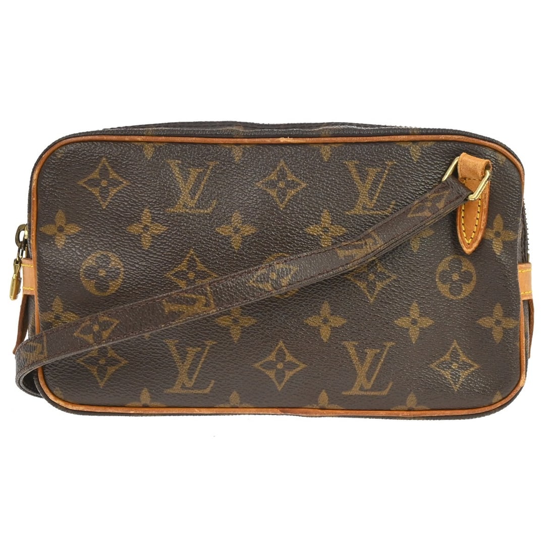 Louis Vuitton Marly Bandouliere Monogram Crossbody Bag M51828: Louis Vuitton Marly Bandouliere Monogram Crossbody Bag M51828 Vintage Louis Vuitton Marly Bandouliere shoulder bag in brown Monogram canvas with leather trim and a zip closure. This women's crossbody 