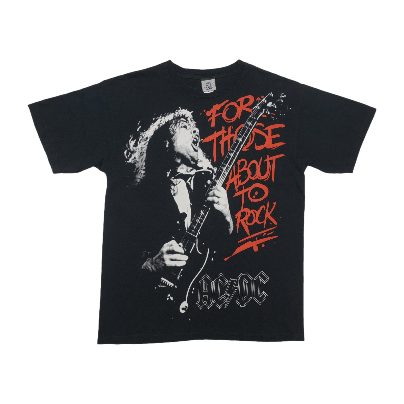 Black 2000s AC DC band shirt For Those About to Rock: Black 2000s AC DC band shirt For Those About to Rock Original vintage 2000s AC/DC "For Those About to Rock We Salute You" shirt. This is a true vintage piece, not a modern reproduction. It is in excel