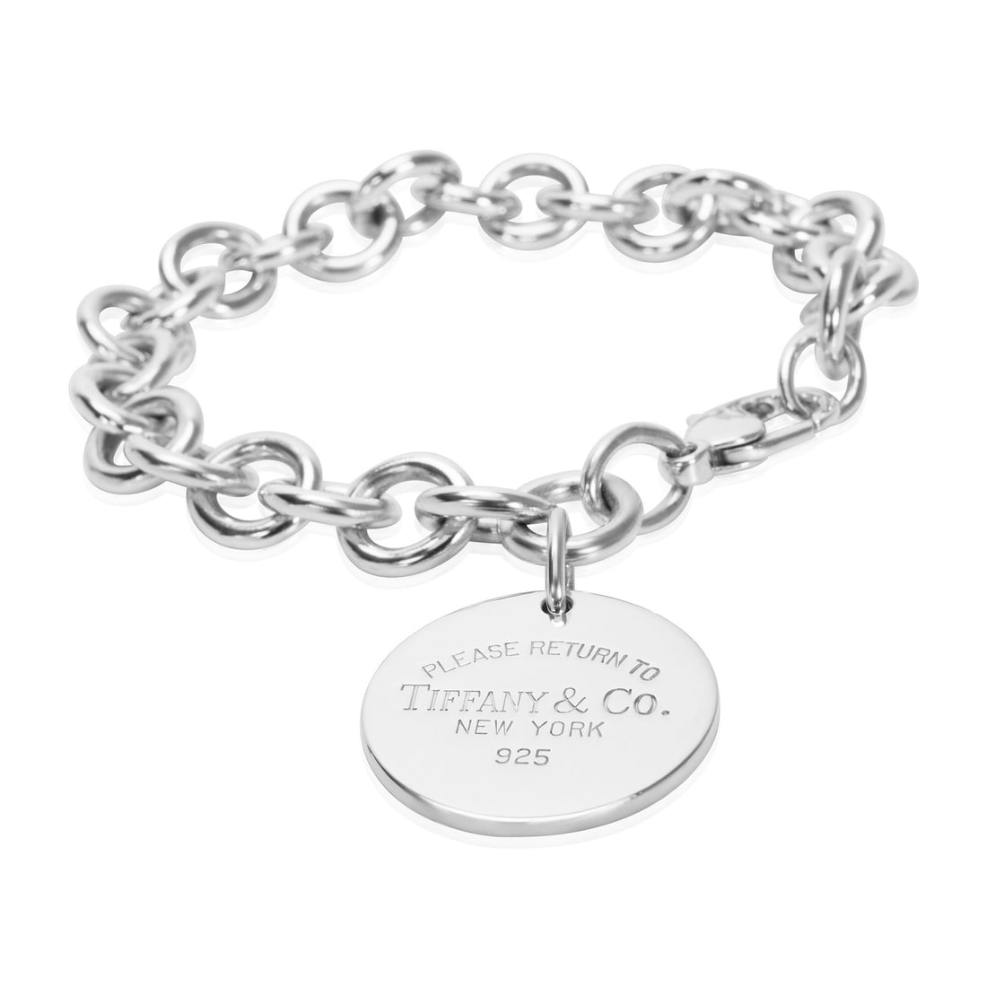 Tiffany & Co. Return To Tiffany Sterling Silver Bracelet 7.5 in: Tiffany & Co. Return To Tiffany Sterling Silver Bracelet 7.5 in Pre-owned Tiffany & Co. Return to Tiffany bracelet in sterling silver. This women's bracelet features a lobster claw clasp and comes wit