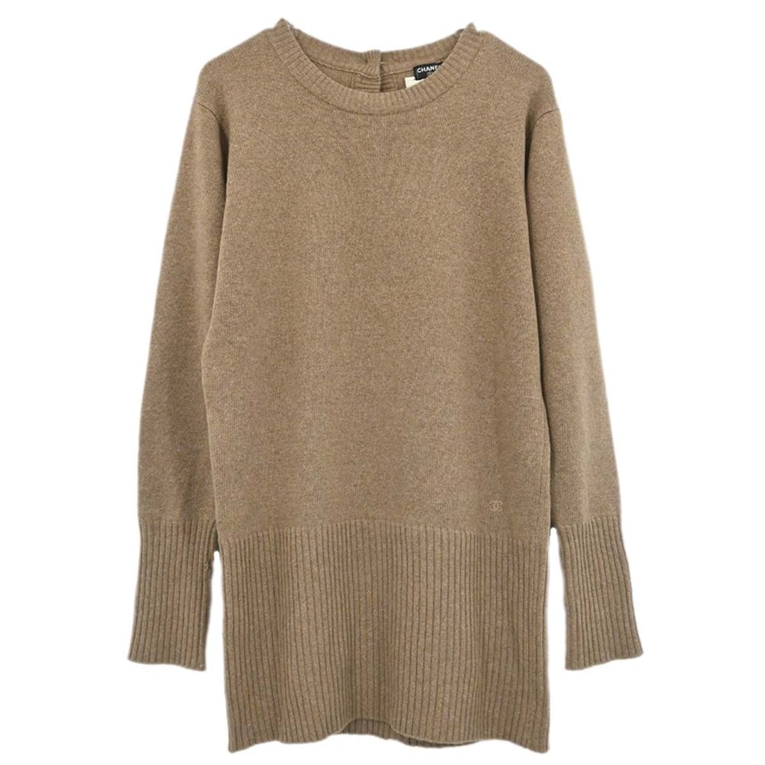 CHANEL Cashmere Pullover Sweater Womens EU 40 Brown (1 of 15)