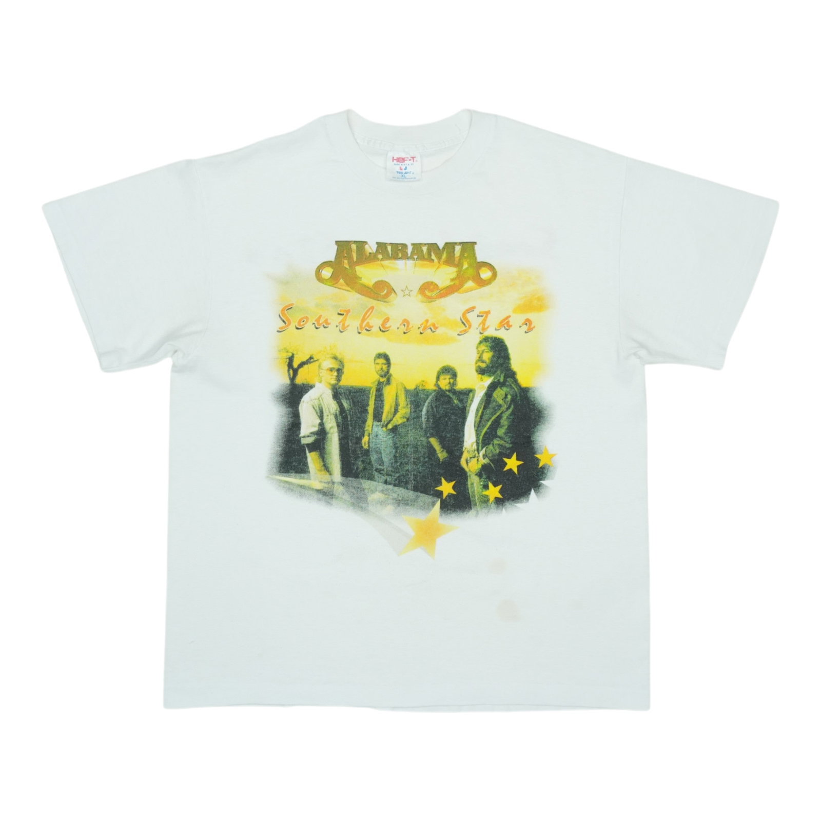 Vintage 1989 Alabama Southern Star White Cotton T Shirt XL: Vintage 1989 Alabama Southern Star White Cotton T Shirt XL Authentic original vintage 1989 Alabama Southern Star shirt with front and back graphics. This white cotton shirt is tagged Extra Large and i