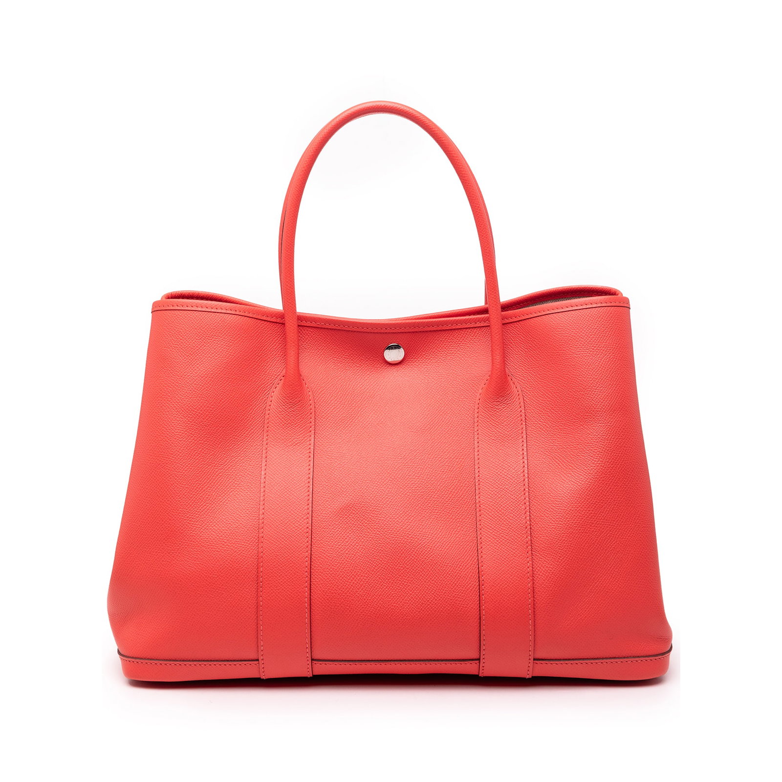Hermes Garden Party 36 Negonda Leather Pink Tote: Hermes Garden Party 36 Negonda Leather Pink Tote This Hermes Negonda Garden Party 36 handbag is crafted from Negonda leather in a vibrant Bougainvillea pink. It features rolled leather handles, a top 
