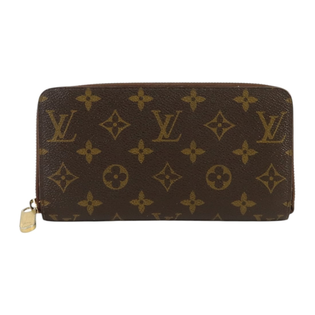 Louis Vuitton M60002 Zippy Wallet Monogram Brown Gold Tone (1 of 18)