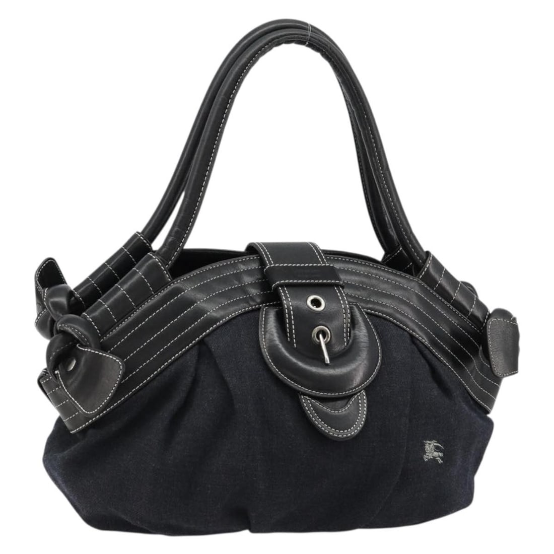 Burberry Blue Label Wool Tote Handbag Gray Silver Japan: Burberry Blue Label Wool Tote Handbag Gray Silver Japan Authentic Burberry Blue Label tote bag in gray and silver wool. Made in Japan, this women's tote shows reasonable wear and tear consistent with 