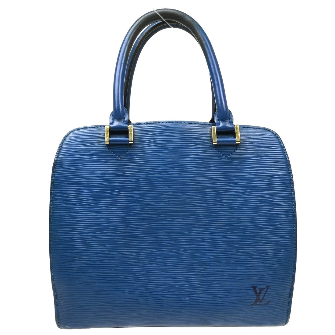 Louis Vuitton Pont Neuf Blue Epi Leather Satchel M52055: Louis Vuitton Pont Neuf Blue Epi Leather Satchel M52055 Vintage Louis Vuitton Pont Neuf handbag in Toledo blue Epi leather with double handles and a zip-top closure. This women's satchel features a bl