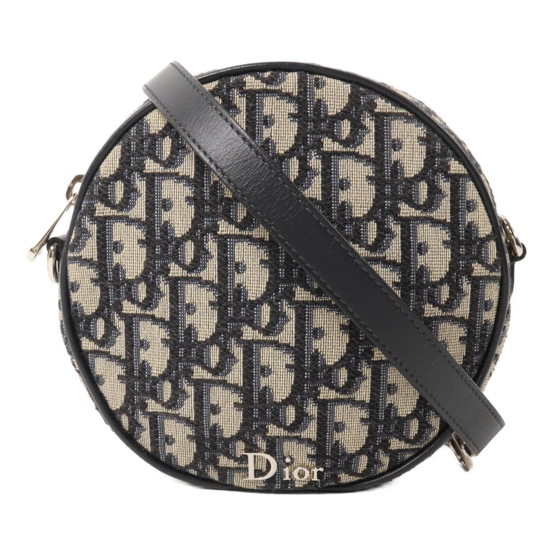Dior Baby Ball Oblique Blue Canvas Calfskin Shoulder Bag: Dior Baby Ball Oblique Blue Canvas Calfskin Shoulder Bag Christian Dior Baby Ball Oblique shoulder bag in blue canvas and calfskin. This women's shoulder bag features a card pocket inside and includes