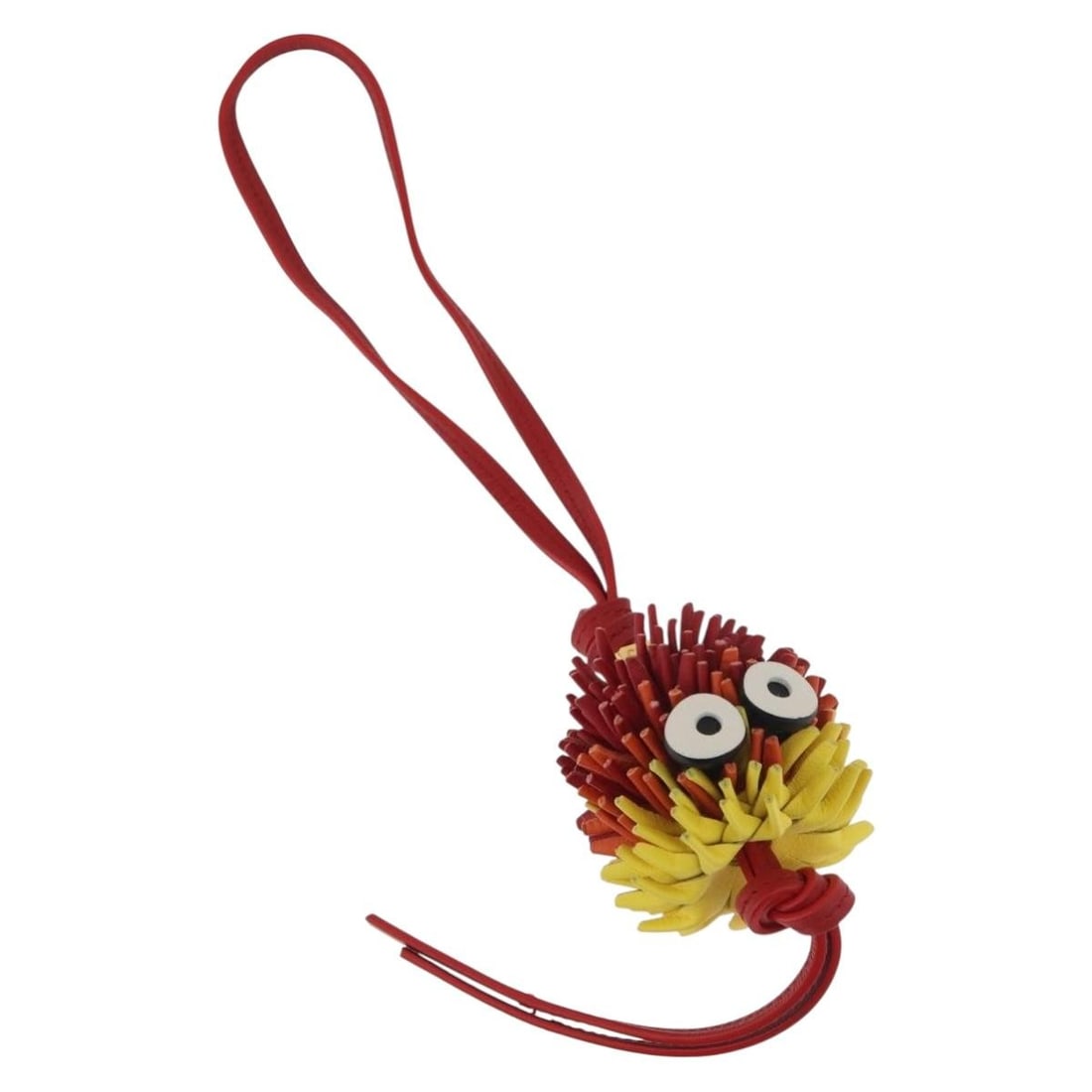 LOEWE Calcifer Howls Moving Castle Leather Bag Charm Red: LOEWE Calcifer Howls Moving Castle Leather Bag Charm Red LOEWE x Studio Ghibli Howl's Moving Castle Calcifer bag charm in red leather. This women's accessory comes with a dust bag and is noted as bein