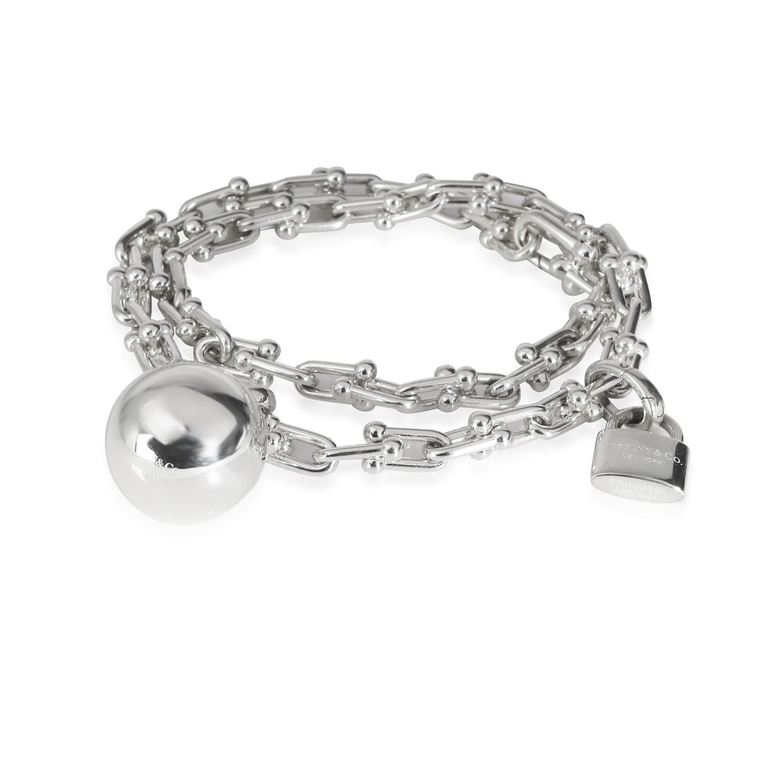 Tiffany & Co. HardWear Sterling Silver Wrap Bracelet with Box Pouch: Tiffany & Co. HardWear Sterling Silver Wrap Bracelet with Box Pouch Pre-owned Tiffany & Co. HardWear wrap bracelet in sterling silver. This small model bracelet comes with the original box and pouch a