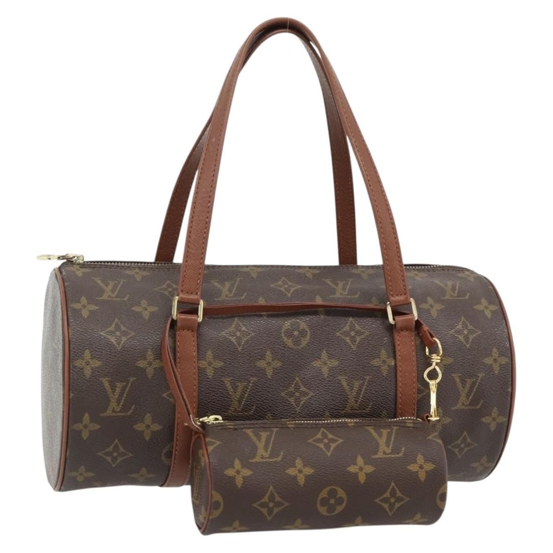 Louis Vuitton Papillon 30 Monogram Canvas Handbag M51385: Louis Vuitton Papillon 30 Monogram Canvas Handbag M51385 Louis Vuitton Monogram Papillon 30 handbag in Monogram canvas with a cylindrical silhouette. Includes a dust bag and pouch. Condition is rated 