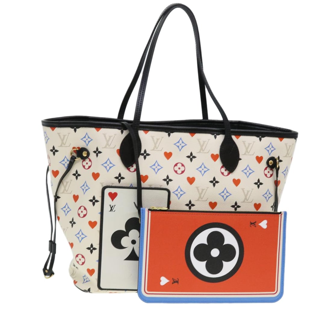 Louis Vuitton M57462 Neverfull MM Monogram Canvas Tote White Multicolor: Louis Vuitton M57462 Neverfull MM Monogram Canvas Tote White Multicolor A Louis Vuitton Neverfull MM tote bag in Monogram Canvas with a white and multicolor exterior. It is a women's tote bag made in 