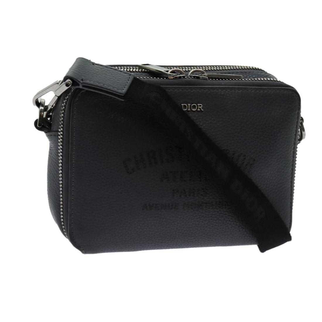 Christian Dior gray leather shoulder bag made in Italy: Christian Dior gray leather shoulder bag made in Italy Authentic Christian Dior shoulder bag in gray leather with an adjustable shoulder strap. Made in Italy, this women's bag shows reasonable wear an