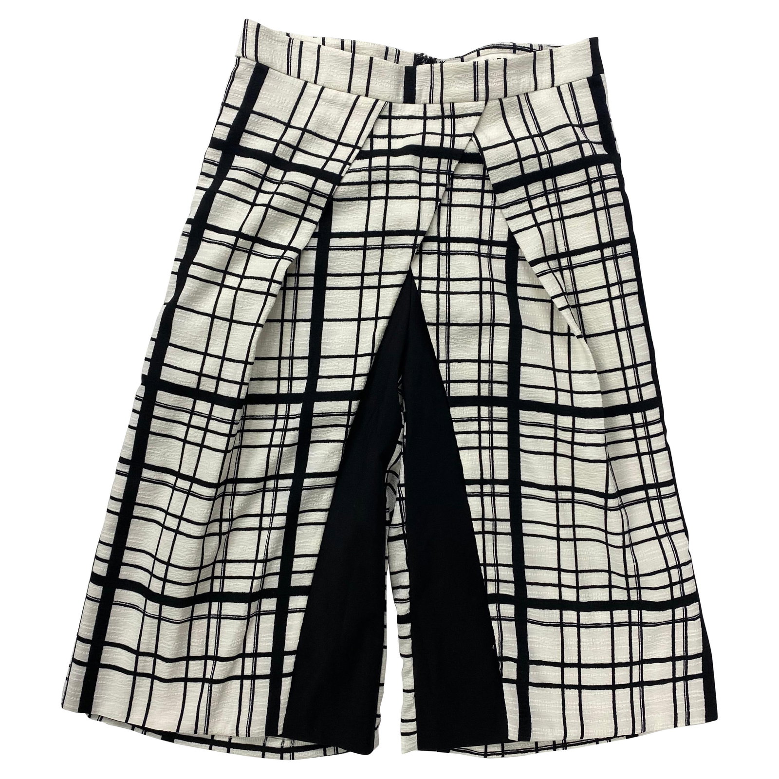 DO+BE Plaid High Waist Capri Pants Black White Size M (1 of 6)