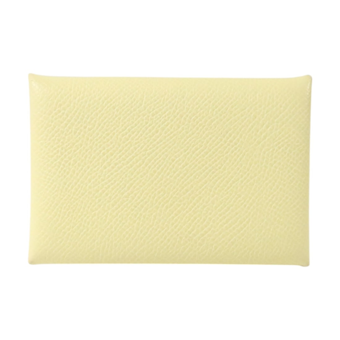 Hermes Calvi Epsom Leather Card Case PHW Jaune Milton (1 of 12)
