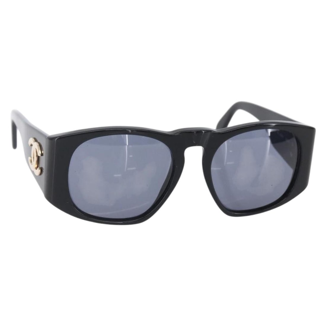 Chanel Black Plastic Logo Sunglasses for Women (1 of 11)