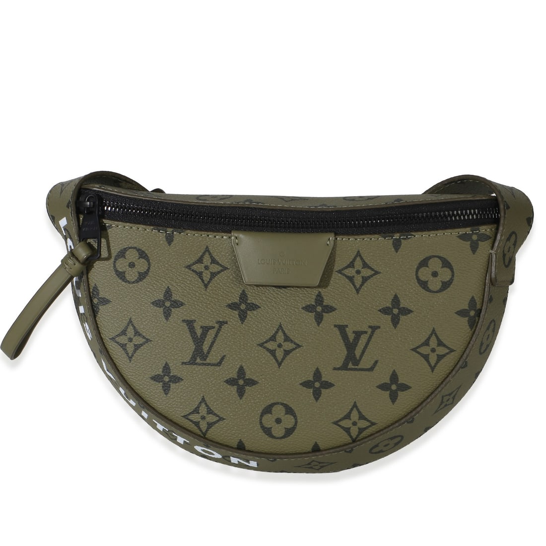 Louis Vuitton Moon Crossbody Bag Green Monogram Canvas: Louis Vuitton Moon Crossbody Bag Green Monogram Canvas Louis Vuitton Moon Crossbody Bag in green khaki monogram canvas with a zip-around closure and matte-black hardware. This pre-owned unisex bag fea