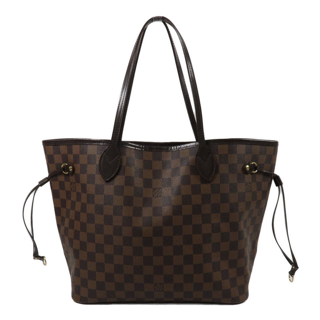 Louis Vuitton Neverfull MM Tote N51105 Damier Brown PVC Canvas: Louis Vuitton Neverfull MM Tote N51105 Damier Brown PVC Canvas Louis Vuitton Neverfull MM shoulder tote bag in brown Damier PVC coated canvas. This women's tote features a spacious open-top silhouette