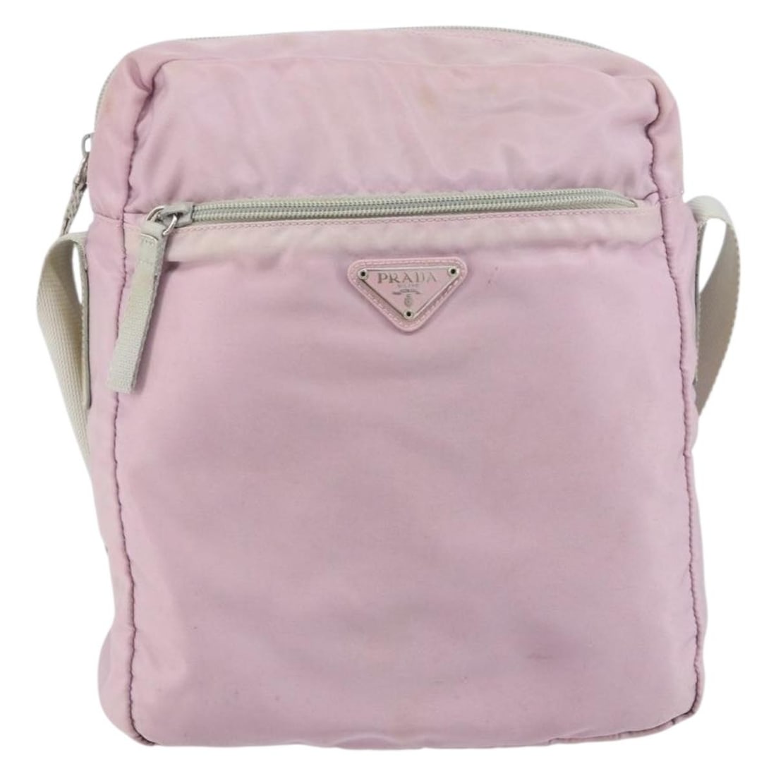 Prada Vintage Pink Nylon Shoulder Bag Made in Italy: Prada Vintage Pink Nylon Shoulder Bag Made in Italy This Prada Vintage Shoulder Bag is crafted from pink nylon and designed for women. The bag features a classic shoulder strap and is made in Italy. I