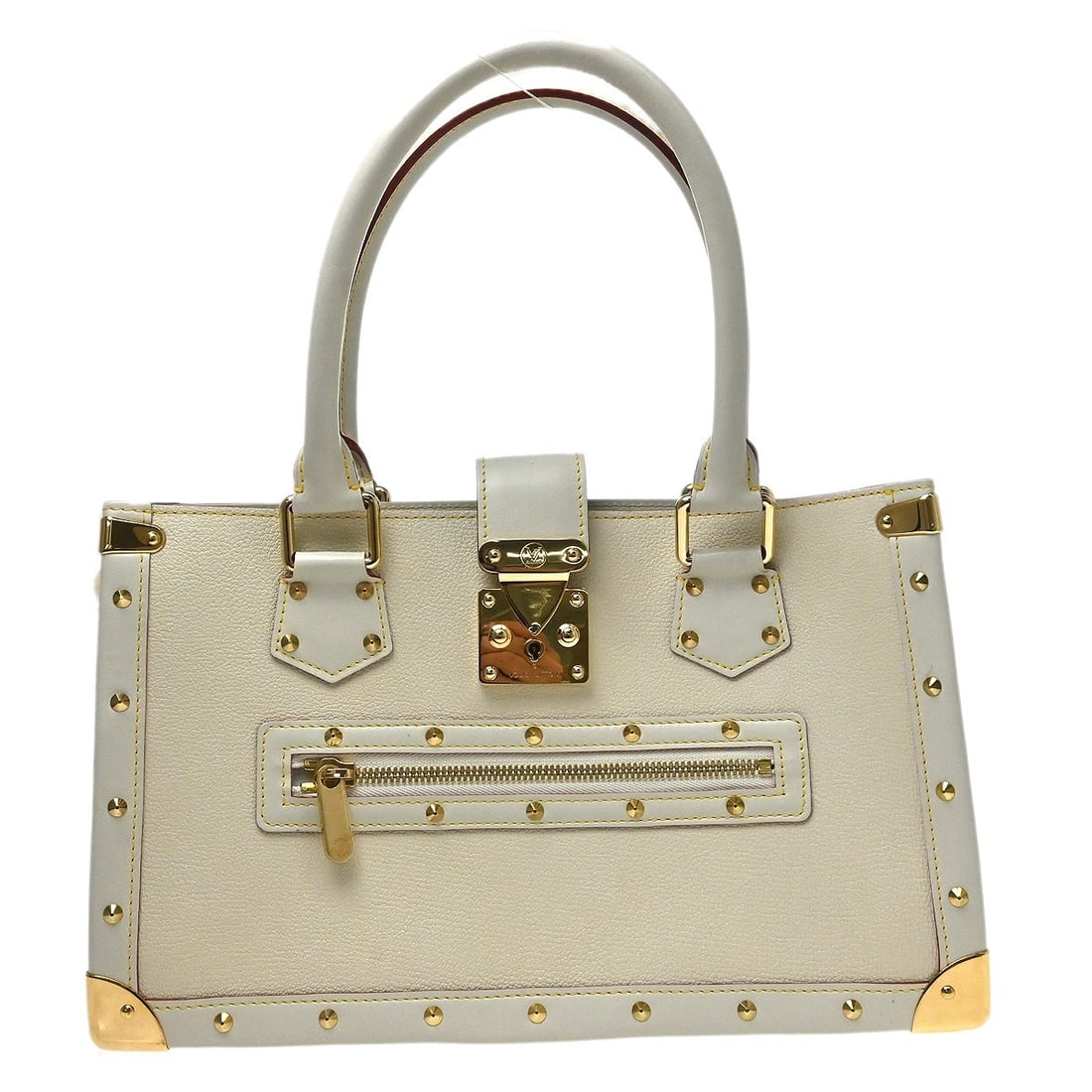 Louis Vuitton Suhali Le Fabuleux White Leather Handbag: Louis Vuitton Suhali Le Fabuleux White Leather Handbag Louis Vuitton Suhali Le Fabuleux handbag in white leather. This piece is presented in very good overall condition, with light dirt noted on the e