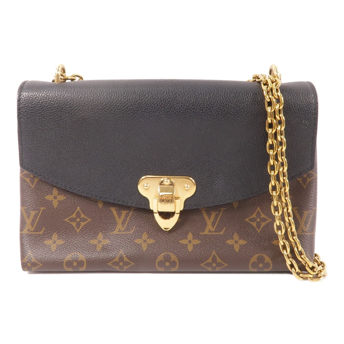 Louis Vuitton Saint Placide M43714 Monogram Shoulder Bag Brown Black: Louis Vuitton Saint Placide M43714 Monogram Shoulder Bag Brown Black Louis Vuitton Saint Placide shoulder bag in Monogram PVC coated canvas with a brown and black colorway. This women's bag features a