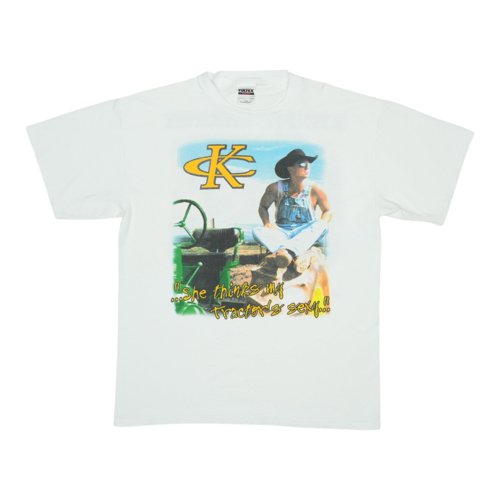 Vintage 1999 Kenny Chesney Tractor's Sexy Cotton T Shirt Large: Vintage 1999 Kenny Chesney Tractor's Sexy Cotton T Shirt Large Authentic original vintage 1999 Kenny Chesney "She Thinks My Tractor's Sexy" shirt with front and back graphics. This is a true vintage