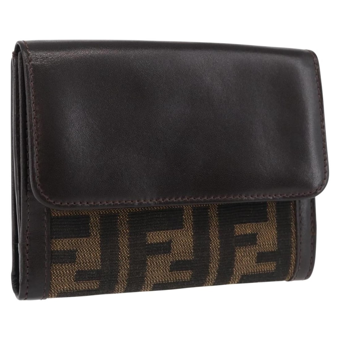 Zucca Canvas and Leather Women's Wallet by Fendi Black Brown Italy: Zucca Canvas and Leather Women's Wallet by Fendi Black Brown Italy This FENDI wallet features the iconic Zucca canvas and leather in black and brown tones. Designed for women, it is crafted in Italy w