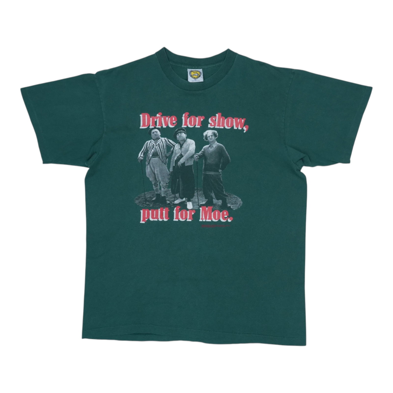 Green 1996 Three Stooges Cotton Golf Shirt XL (1 of 6)