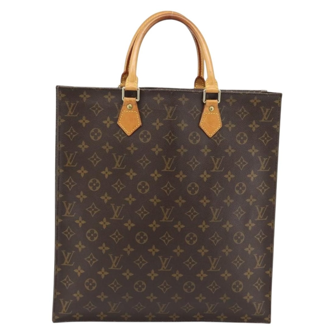 Louis Vuitton Sac Plat Monogram Canvas Tote Bag: Louis Vuitton Sac Plat Monogram Canvas Tote Bag This Louis Vuitton Vintage Sac Plat Bag features the brand's iconic monogram canvas in brown. Designed for women, the bag is crafted in France and showc