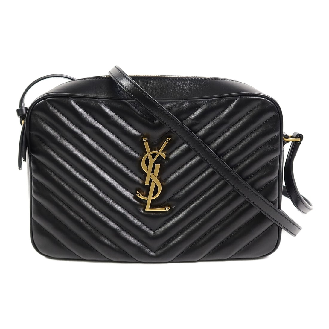 Yves Saint Laurent Lou Camera Shoulder Bag Black Calfskin Leather (1 of 14)