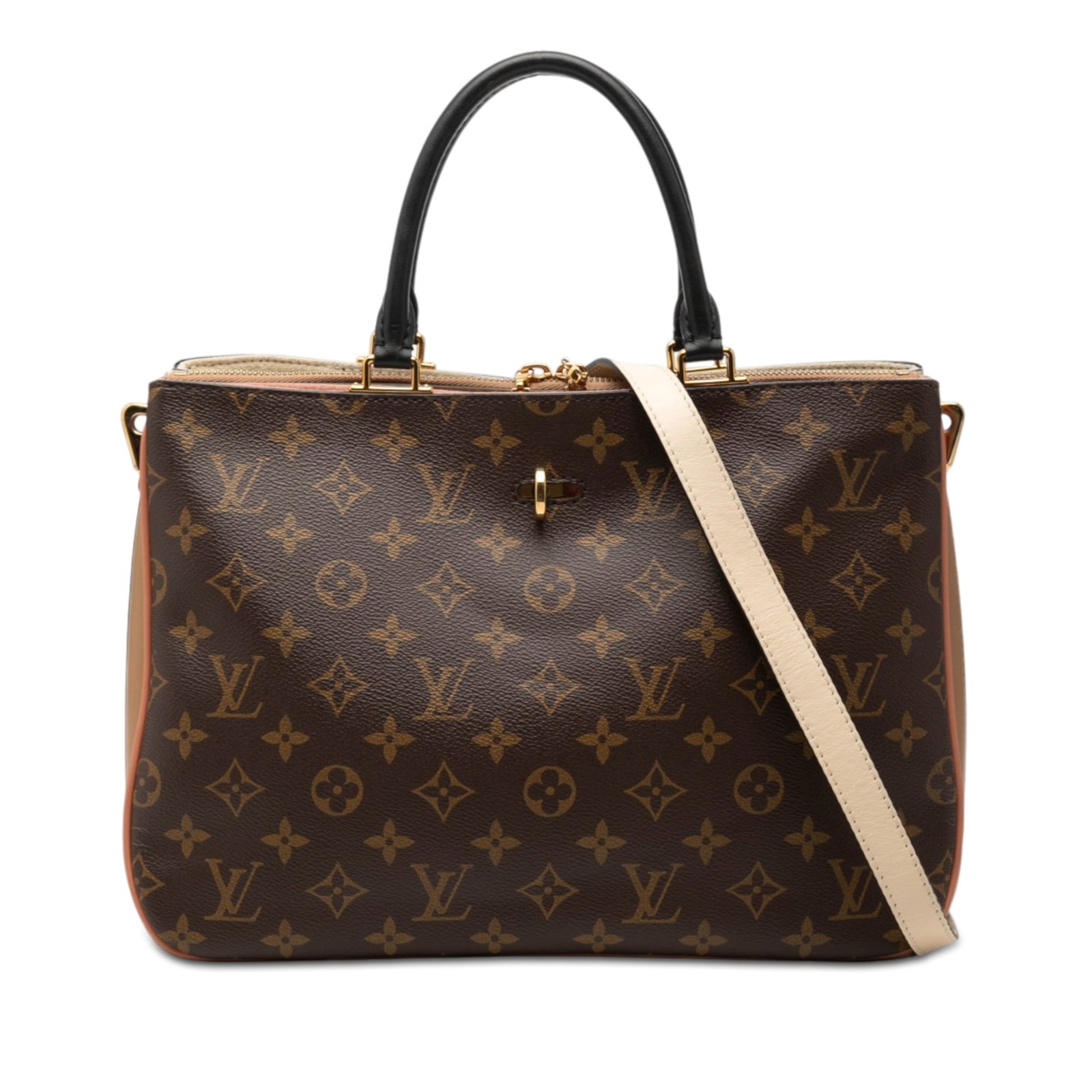 Louis Vuitton Millefeuille Monogram Canvas Satchel with Shoulder Strap: Louis Vuitton Millefeuille Monogram Canvas Satchel with Shoulder Strap Louis Vuitton Monogram Millefeuille satchel in brown monogram canvas with rolled leather handles and a detachable flat leather st