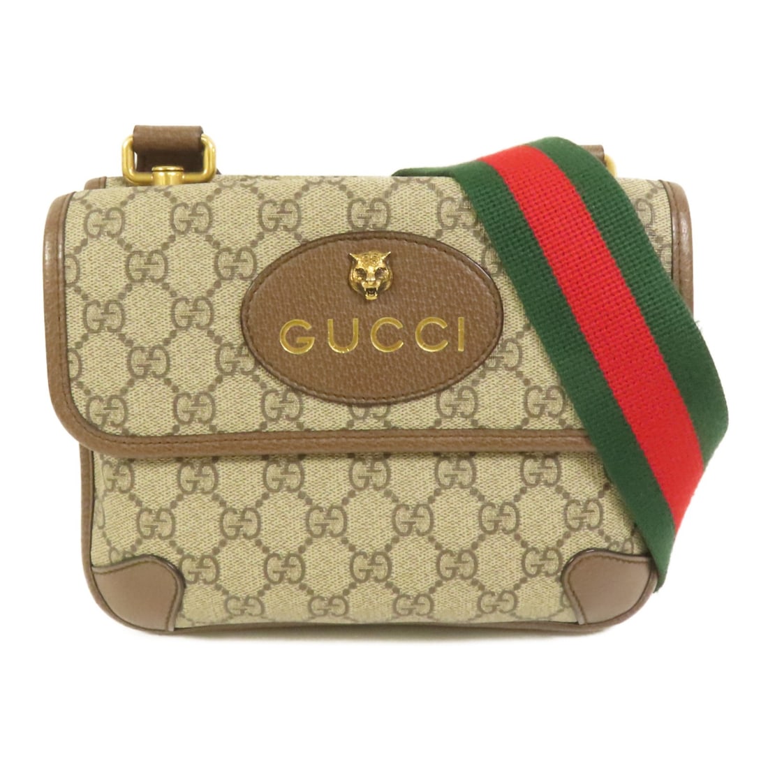 Gucci 501050 Neo Vintage Small GG Canvas Shoulder Bag Brown: Gucci 501050 Neo Vintage Small GG Canvas Shoulder Bag Brown A Gucci Neo Vintage small shoulder bag in brown GG canvas with gold-tone hardware. It features a shoulder strap, magnetic pocket, and a very